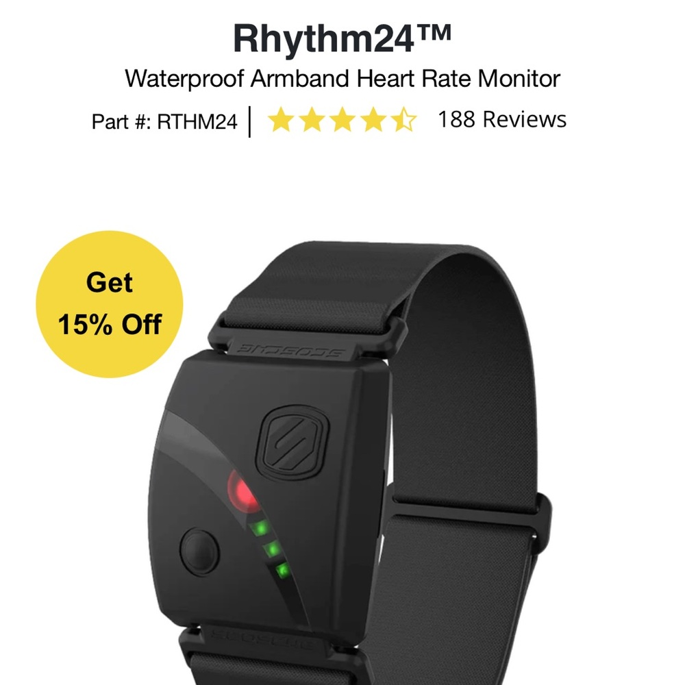 Scosche heart rate monitor